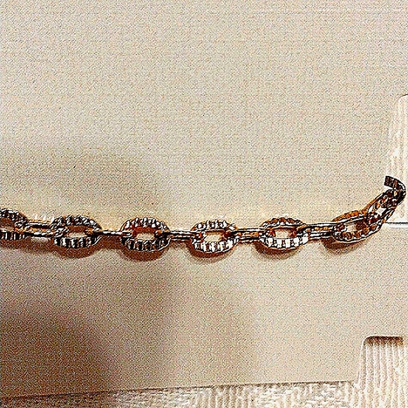 Simulated Diamond & Gold Chain Necklace 12" Fashion Jewelry Cocktail Party New! - Picture 5 of 8